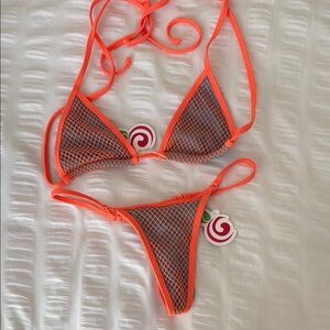 Vibrant Orange Bikini Set